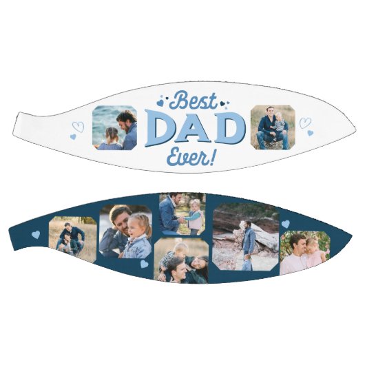 Beste vader ooit aangepaste foto collage Keepsake Basketbal (Panelen)