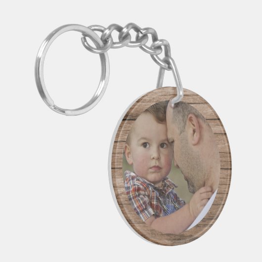 Beste vader ooit Aangepaste Foto Creëer je eigen h Sleutelhanger (Voorkant Links)