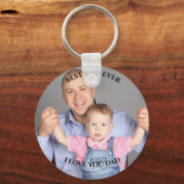 Beste vader ooit aangepaste foto Ik hou van je vad Sleutelhanger (Voorkant)