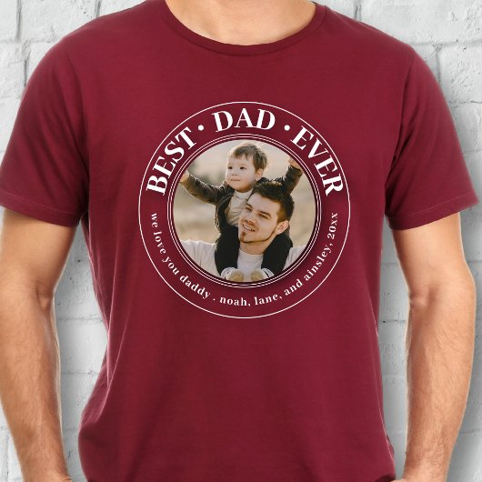 Beste vader ooit aangepaste foto klassieke Vaderda T-shirt