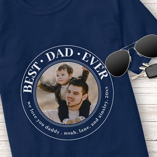 Beste vader ooit aangepaste foto klassieke Vaderda T-shirt