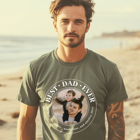 Beste vader ooit aangepaste foto klassieke Vaderda T-shirt