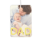 Beste vader ooit aangepaste foto vader en kind scr luchtverfrisser (Voorkant)