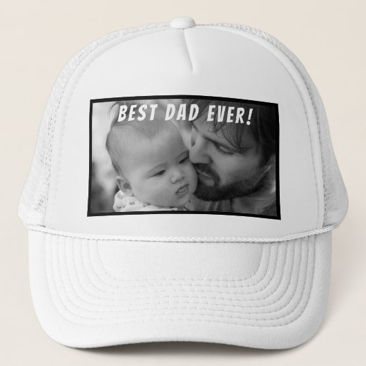 Beste Vader Ooit Aangepaste Foto Vaderdag Cadeau T Trucker Pet (Voorkant)