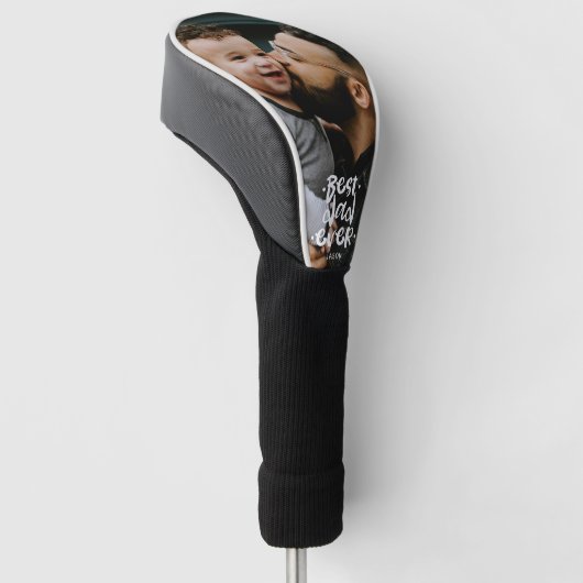 Beste vader ooit Aangepaste Foto Vaderdag Cadeauna Golfheadcover (Schuin)