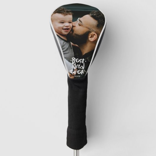 Beste vader ooit Aangepaste Foto Vaderdag Cadeauna Golfheadcover (Voorkant)