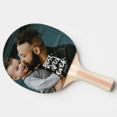 Beste vader ooit Aangepaste Foto Vaderdag Cadeauna Tafeltennisbatje (Zijkant)