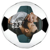Beste vader ooit Aangepaste Foto Vaderdag Cadeauna Voetbal (Gedraaid)