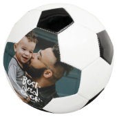 Beste vader ooit Aangepaste Foto Vaderdag Cadeauna Voetbal (Drie kwart)