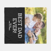 Beste vader ooit aangepaste foto Vaderdag Fleece Deken (Voorkant (Horizontaal))