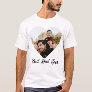Beste vader ooit aangepaste foto Vaderdag T-shirt
