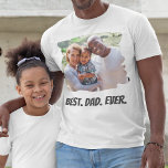 Beste vader ooit Aangepaste Foto Vaderdag T-shirt<br><div class="desc">Creëer uw persoonlijke Vaderdag cadeau t-shirt met uw aangepaste foto en tekst.</div>