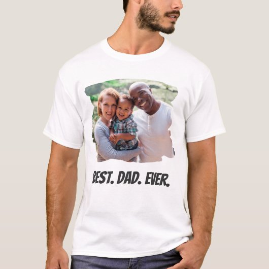 Beste vader ooit Aangepaste Foto Vaderdag T-shirt (Voorkant)