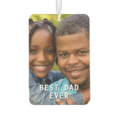 Beste vader ooit aangepaste foto verjaardag cadeau luchtverfrisser (Achterkant)