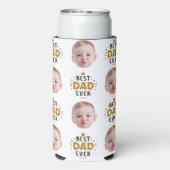 Beste vader ooit aangepaste grappige gezicht Kinde Seltzer Blikjeskoeler (Seltzer Achterkant)