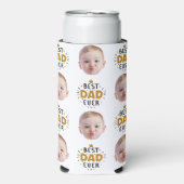 Beste vader ooit aangepaste grappige gezicht Kinde Seltzer Blikjeskoeler (Seltzer Voorkant)