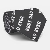 Beste vader ooit aangepaste jaar monogram patroon stropdas (Opgerold)