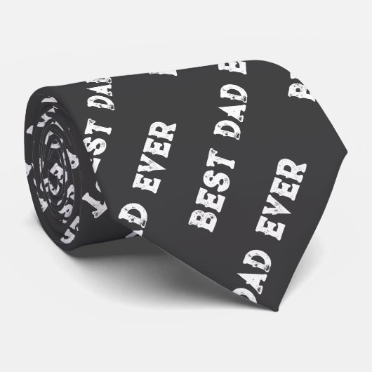 Beste vader ooit aangepaste jaar monogram patroon stropdas (Opgerold)