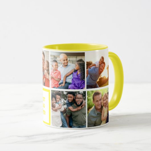 Beste vader ooit - Aangepaste Moderne Vaderdag Fot Mok (Voorkant rechts)