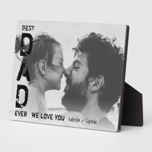 Beste vader ooit Aangepaste naam Foto Cool Vaderda Fotoplaat (Zijkant)