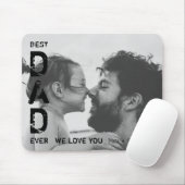 Beste vader ooit Aangepaste naam Foto Cool Vaderda Muismat (Met muis)