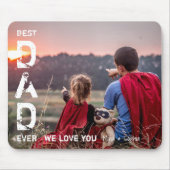 Beste vader ooit Aangepaste naam Foto Cool Vaderda Muismat (Voorkant)