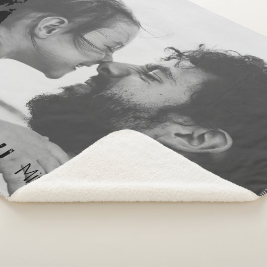 Beste vader ooit Aangepaste naam Foto Cool Vaderda Sherpa Deken (3/4)