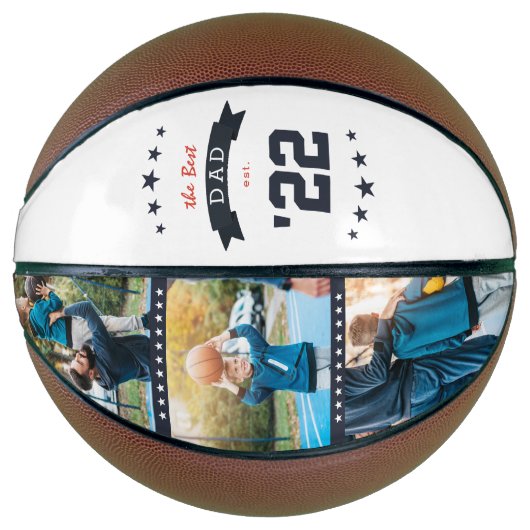 Beste vader ooit | Aangepaste Vaderdag foto Basketbal (Voorkant)
