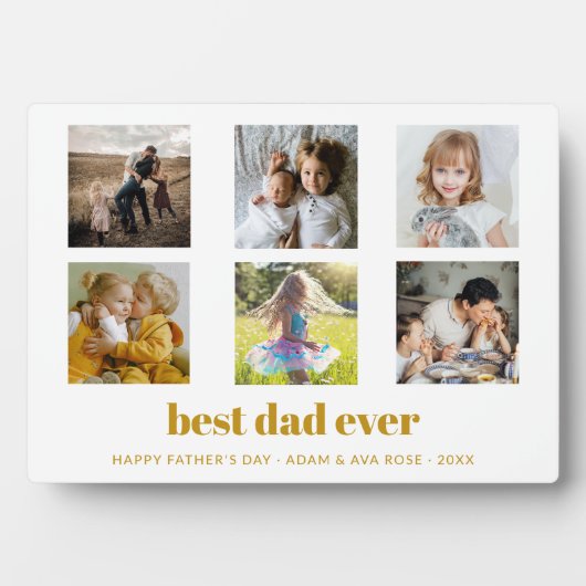 Beste vader ooit, Aangepaste Vaderdag foto Fotoplaat (voorkant)