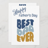 Beste vader ooit aangepaste Vaderdag Kaart (Voorkant / Achterkant)