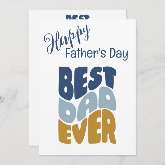Beste vader ooit aangepaste Vaderdag Kaart (Voorkant / Achterkant)