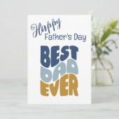 Beste vader ooit aangepaste Vaderdag Kaart (Staand voorkant)