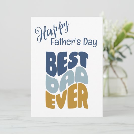 Beste vader ooit aangepaste Vaderdag Kaart (Staand voorkant)