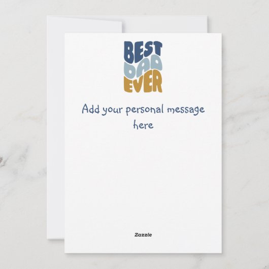 Beste vader ooit aangepaste Vaderdag Kaart (Achterkant)