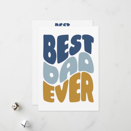 Beste vader ooit aangepaste Vaderdag Kaart (Voorkant / Achterkant in situ)
