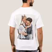 Beste vader ooit aangepaste vaders Dag Fotobekledi T-shirt (Achterkant)