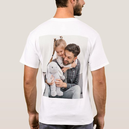 Beste vader ooit aangepaste vaders Dag Fotobekledi T-shirt (Achterkant)