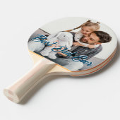 Beste vader ooit aangepaste vaders Dag Fotobekledi Tafeltennisbatje (Voorkant Gekanteld)