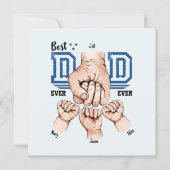 Beste vader ooit aangepaste vuistslag - drie Kinde (Voorkant)