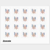 Beste vader ooit aangepaste vuistslag - drie Kinde Vierkante Sticker (Vel)