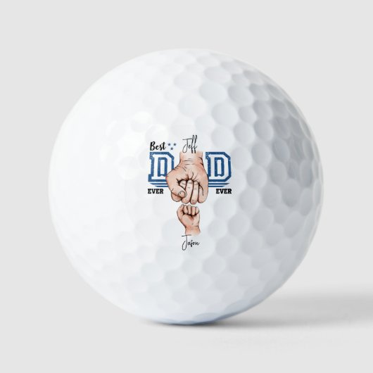Beste vader ooit aangepaste vuistslag - een Kind Golfballen (Voorkant)