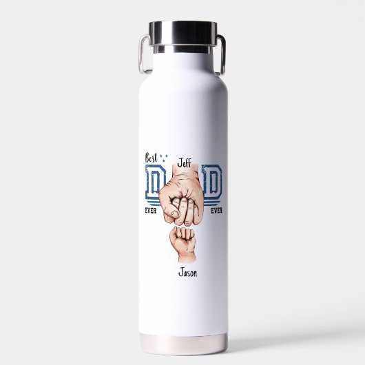 Beste vader ooit aangepaste vuistslag - een Kind Waterfles (Voorkant)