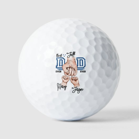 Beste vader ooit aangepaste vuistslag - twee Kinde Golfballen (Voorkant)