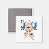 Beste vader ooit aangepaste vuistslag - twee Kinde Magneet (Voorkant / Achterkant)