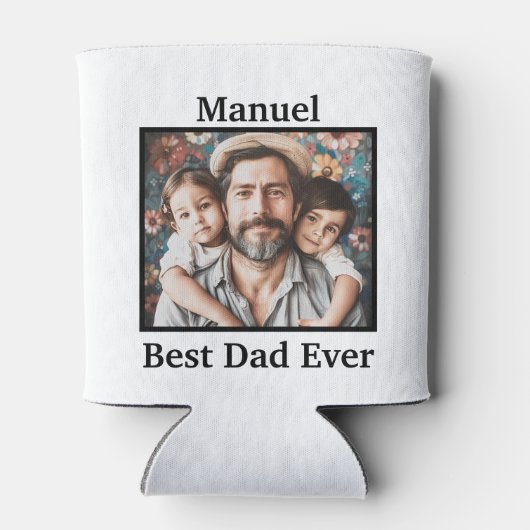 Beste vader ooit aanpassen Afbeelding / naam Koelb Blikjeskoeler (Achterkant)