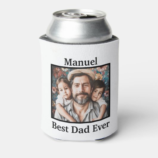 Beste vader ooit aanpassen Afbeelding / naam Koelb Blikjeskoeler (Blikje Achterkant)