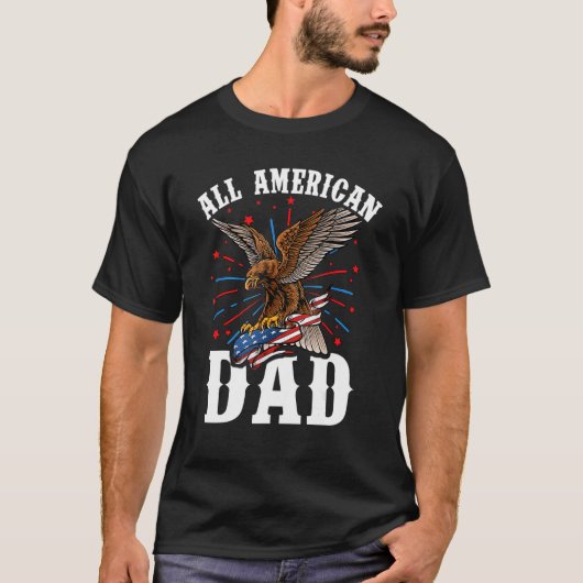 Beste vader ooit Alle Amerikaanse pa Eagle America T-shirt (Voorkant)