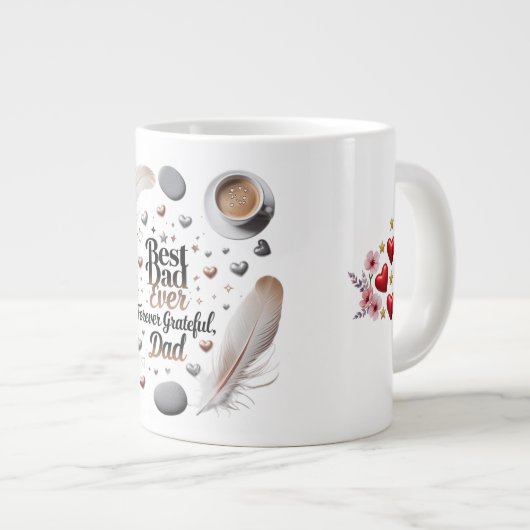 Beste vader ooit, altijd dankbaar grote koffiekop (Voorkant rechts)