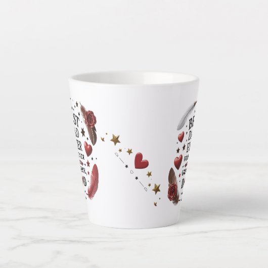 Beste vader ooit, altijd dankbaar latte mok (Voorkant)