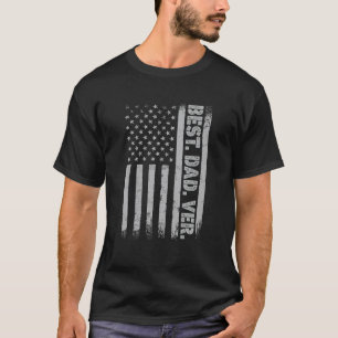 Beste vader ooit Amerika vlag Cadeau voor mannen v T-shirt